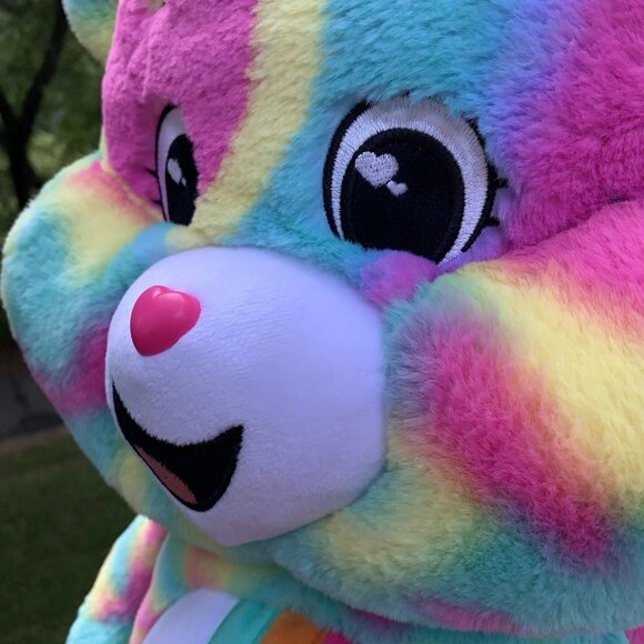 Care Bears Good Vibes Jumbo Plush Smiling Bear Rainbow 24" Soft Toy - Picture 12 of 15